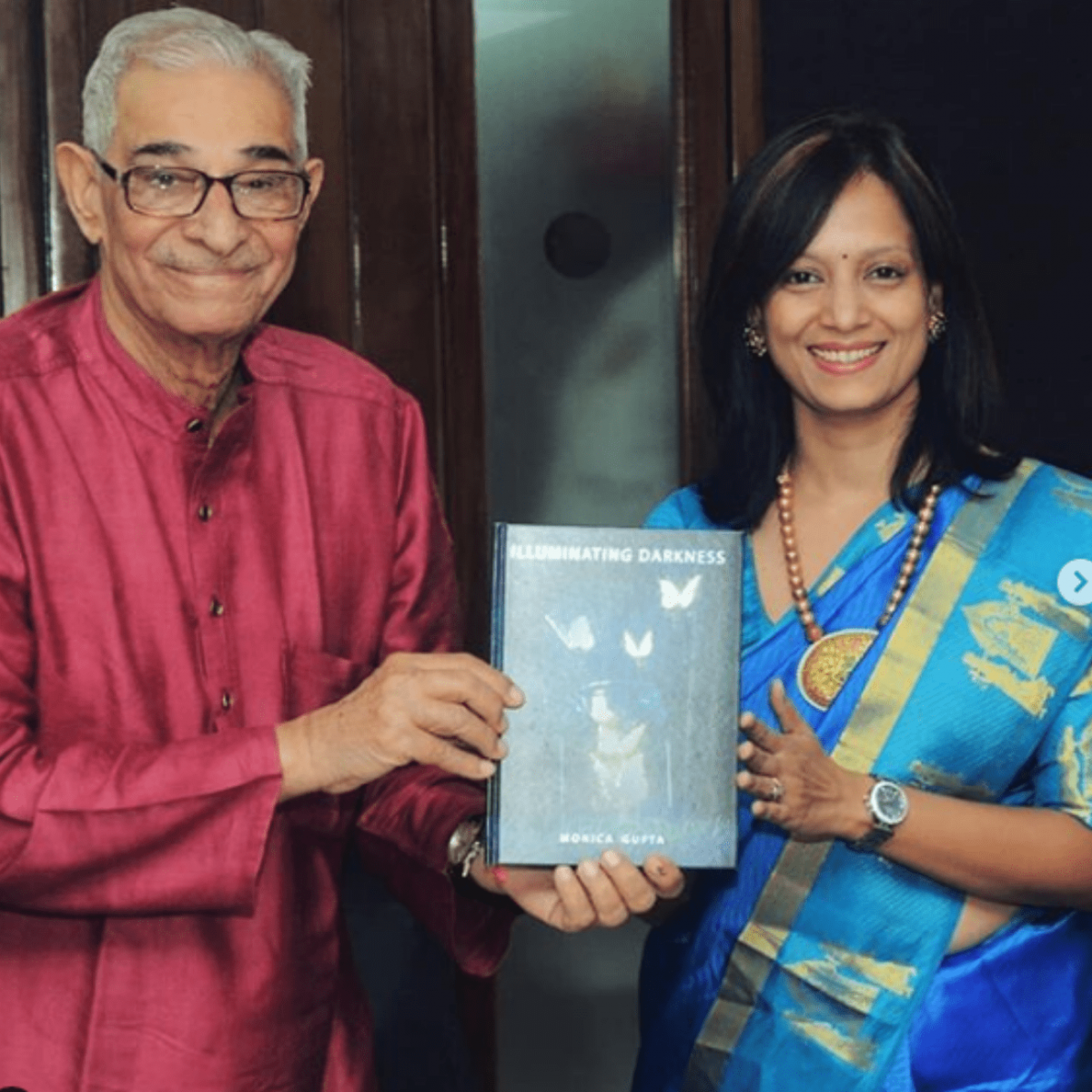 ” Illuminating Darkness” Book release by Hon. Governor of Gujarat, Shri O.P. Kohli ji in April 2019.